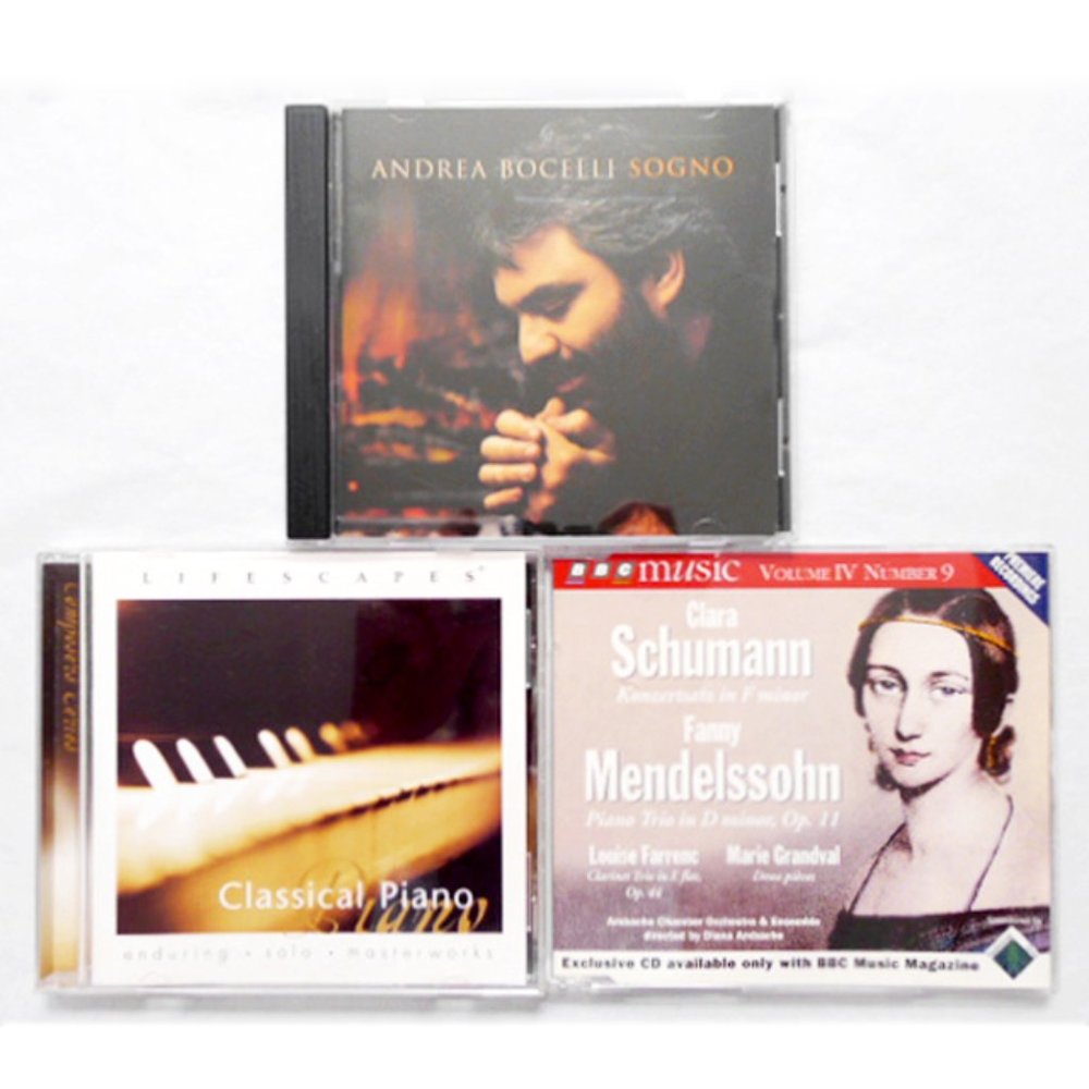 3 CDs LOT ANDREA BOCELLI Sogno, LIFESCAPES Classical Piano, BBC Music Magazine